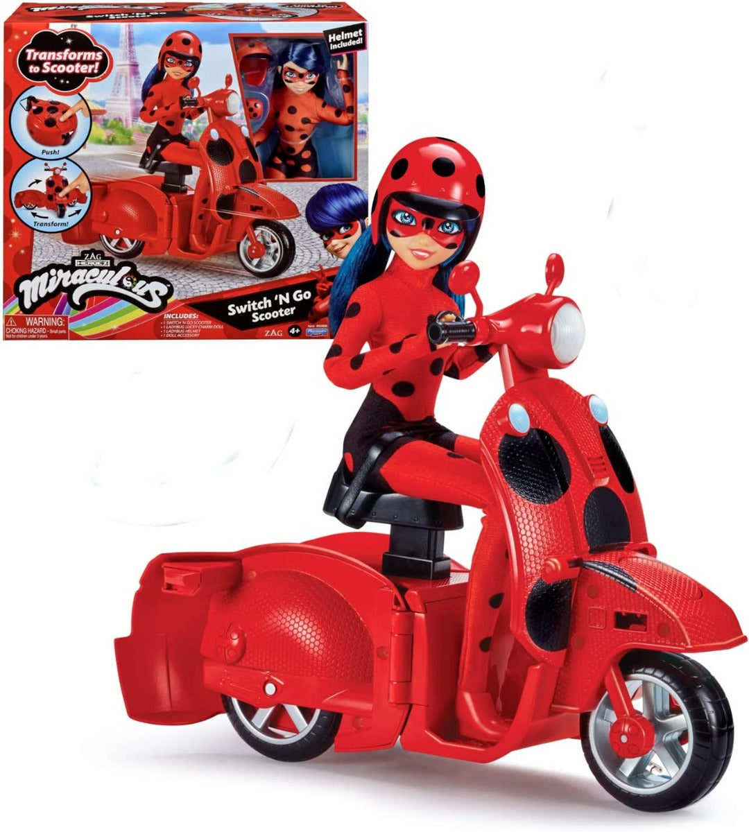 Buy Miraculous Ladybug Switch N Go Scooter And Fashion Doll Playset | Yallatoys.com