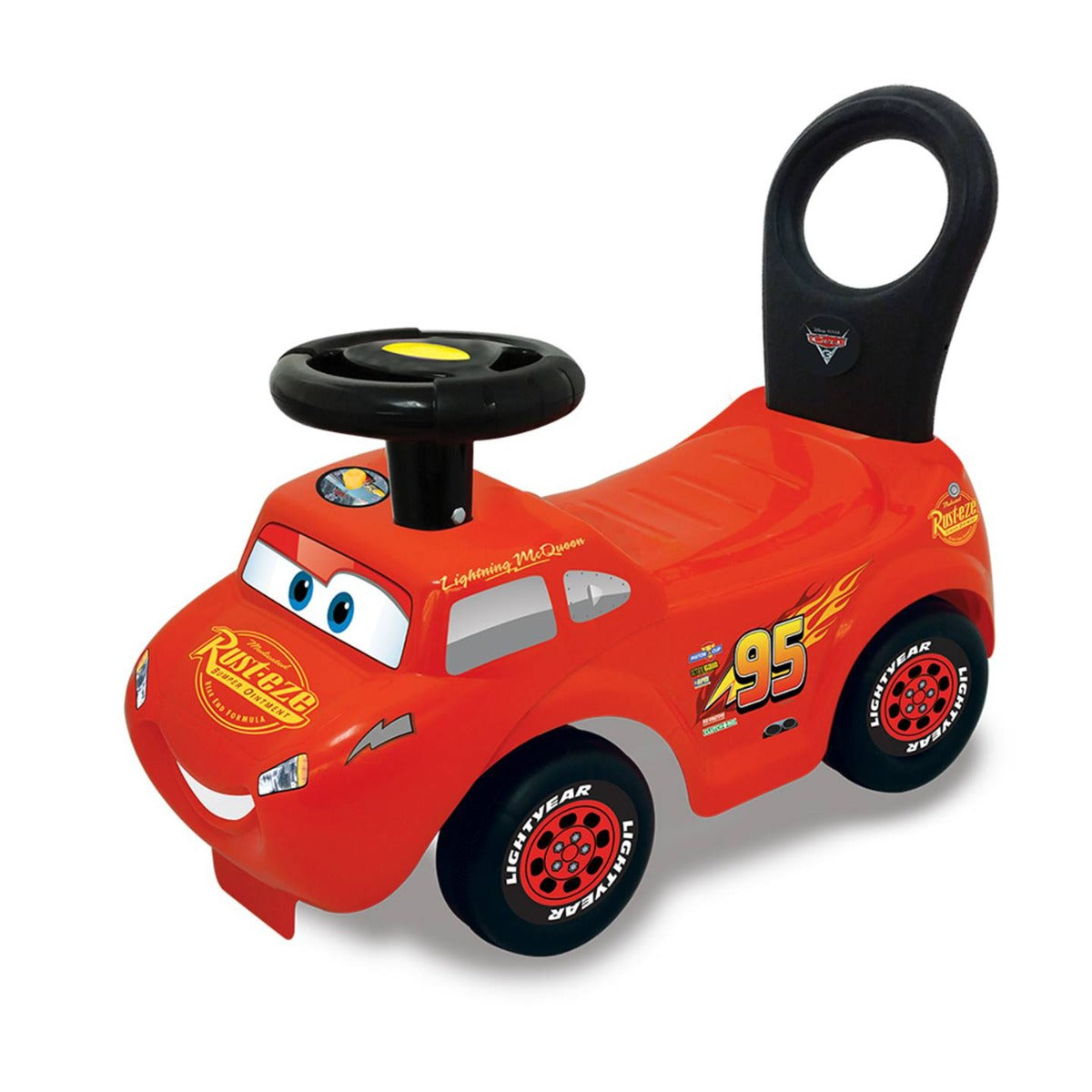 Buy Kiddieland Disney Cars Light & Sound Mcqueen Racer Ride On Car | Yallatoys.com