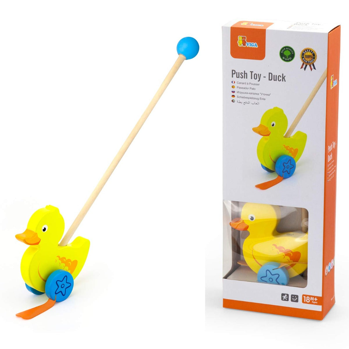 Buy Viga Toys Push Toy Duck | Yallatoys.com