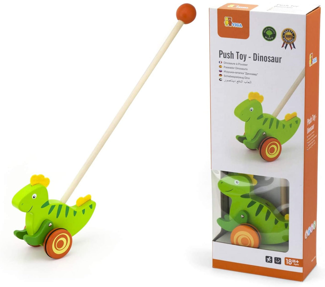 Buy Viga Toys Push Toy Dinosaur | Yallatoys.com