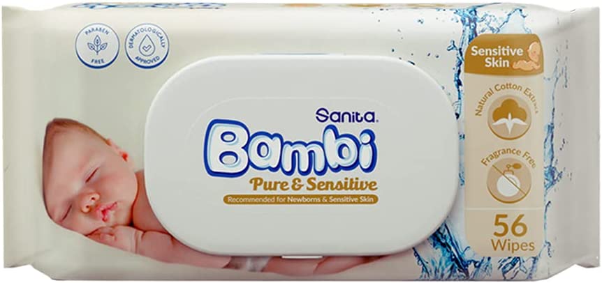 Bambi Wet Wipes 56'S Fresh And Clean Bambi Yallatoys