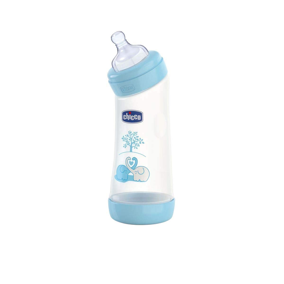 Chicco Baby Well Being Angled Feeding Bottle For Boys - 250Ml - Normal Flow - 0M+ - Silicone Chicco Yallatoys