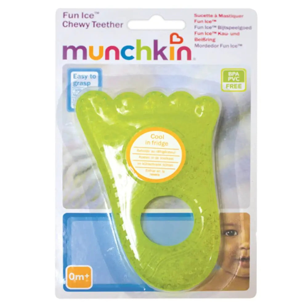 Munchkin Fun Ice Chewy Teether 1Pk  Pink Hand Munchkin Yallatoys