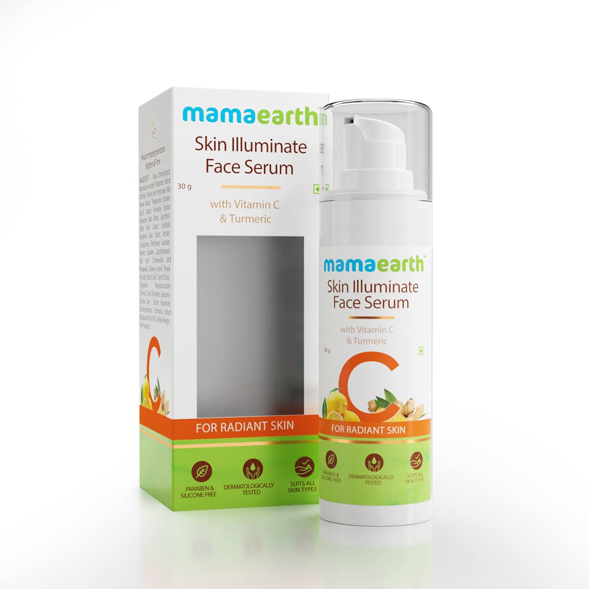 Mamaearth Skin Iluminate Faceserum For Rdiantskin With Vit C Trmric 30 Gm Mamaearth Yallatoys
