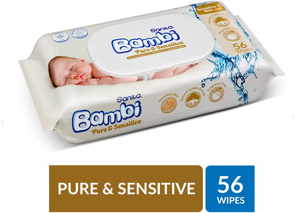 Bambi Wet Wipes 56'S Fresh And Clean Bambi Yallatoys