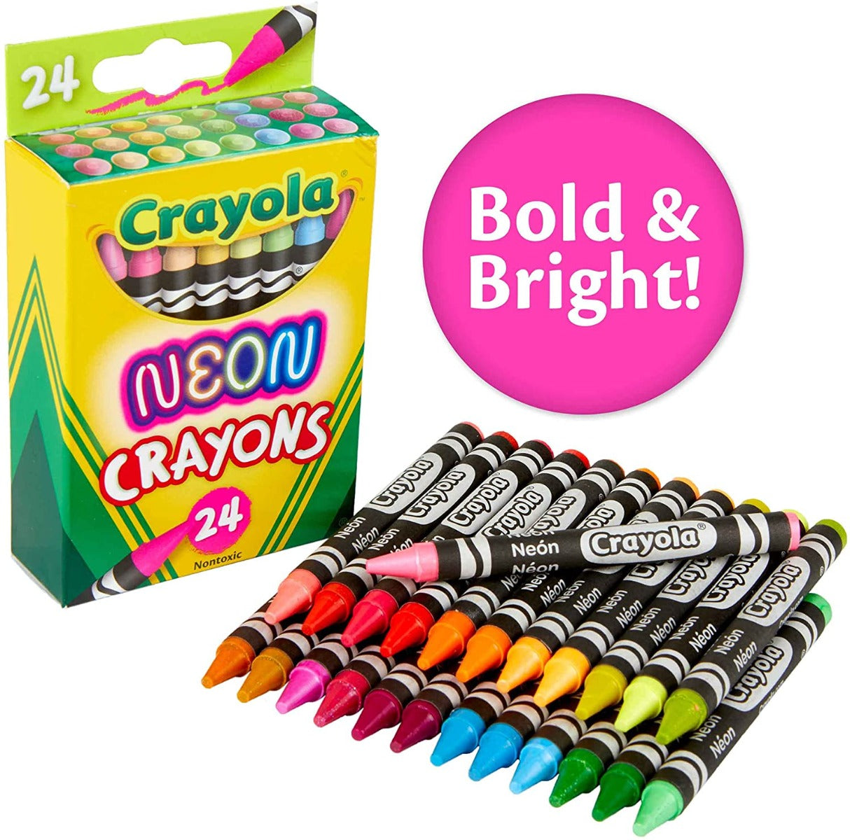 Buy Crayola Neon Crayons 24Count | Yallatoys.com