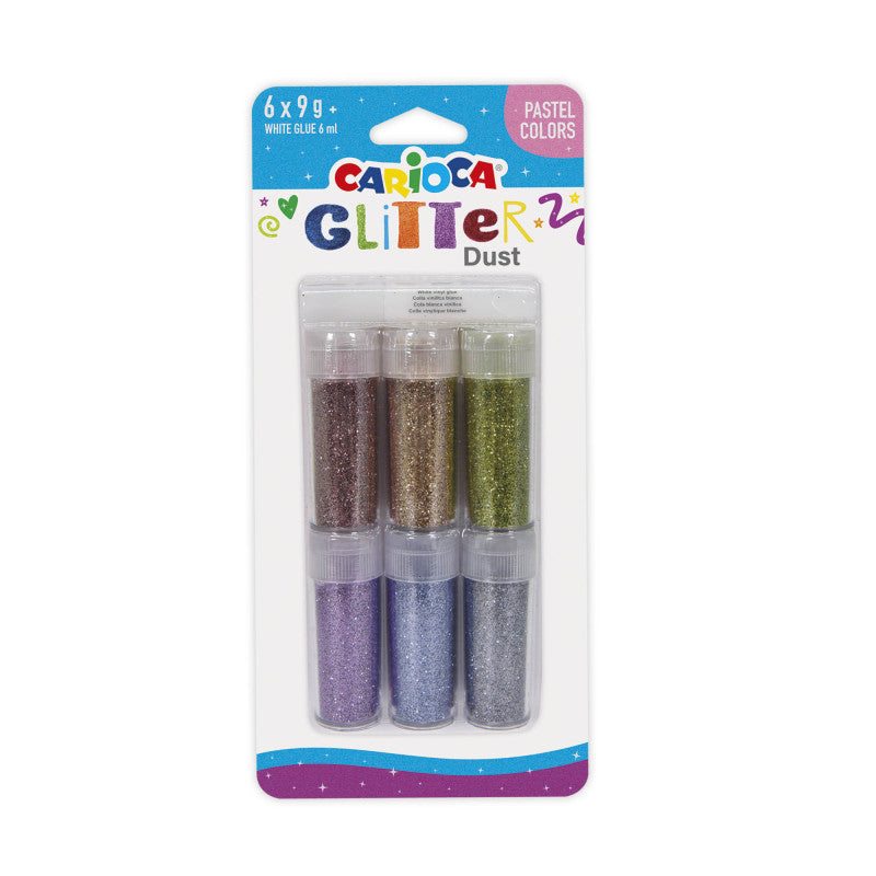 Buy Carioca Glitter Powder With Glue Set Of 6pcs 9g (Sold Separately Subject To Availability) | Yallatoys.com
