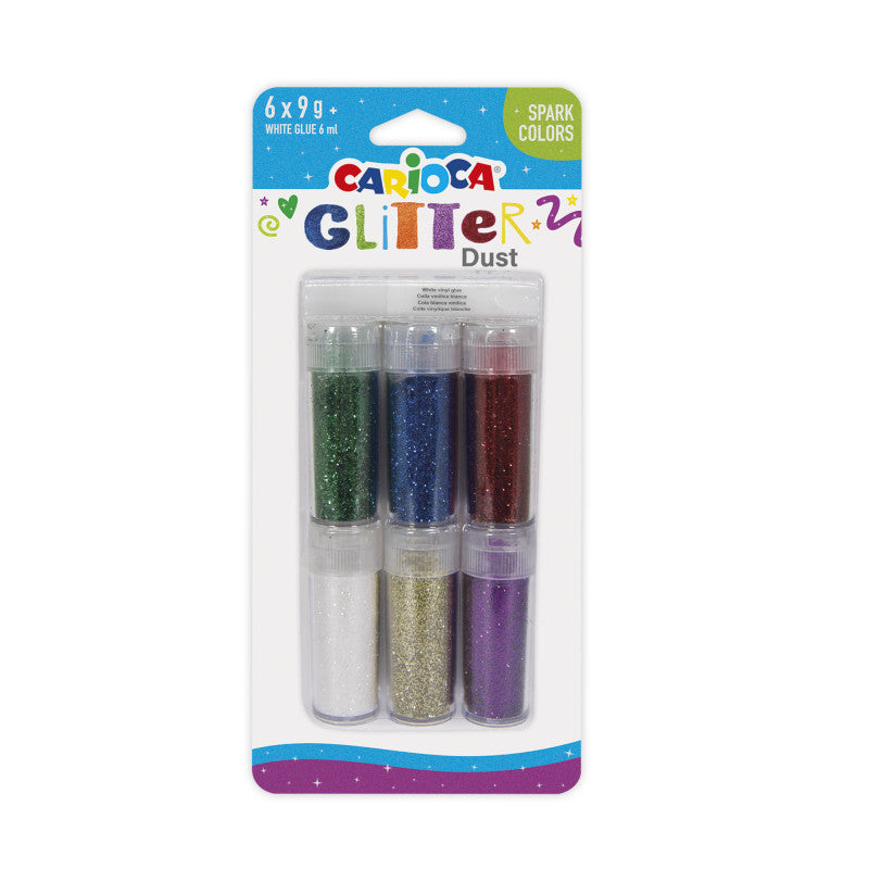 Buy Carioca Glitter Powder With Glue Set Of 6pcs 9g (Sold Separately Subject To Availability) | Yallatoys.com