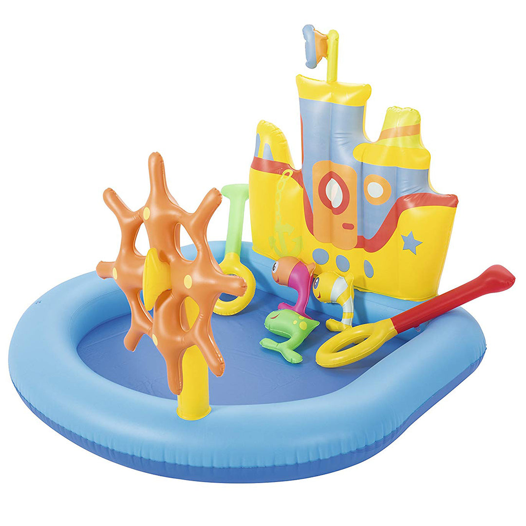 Buy Bestway Tug Boat Inflatable Kids Paddling Pool Activity Centre with Fishing Toys | Yallatoys.com