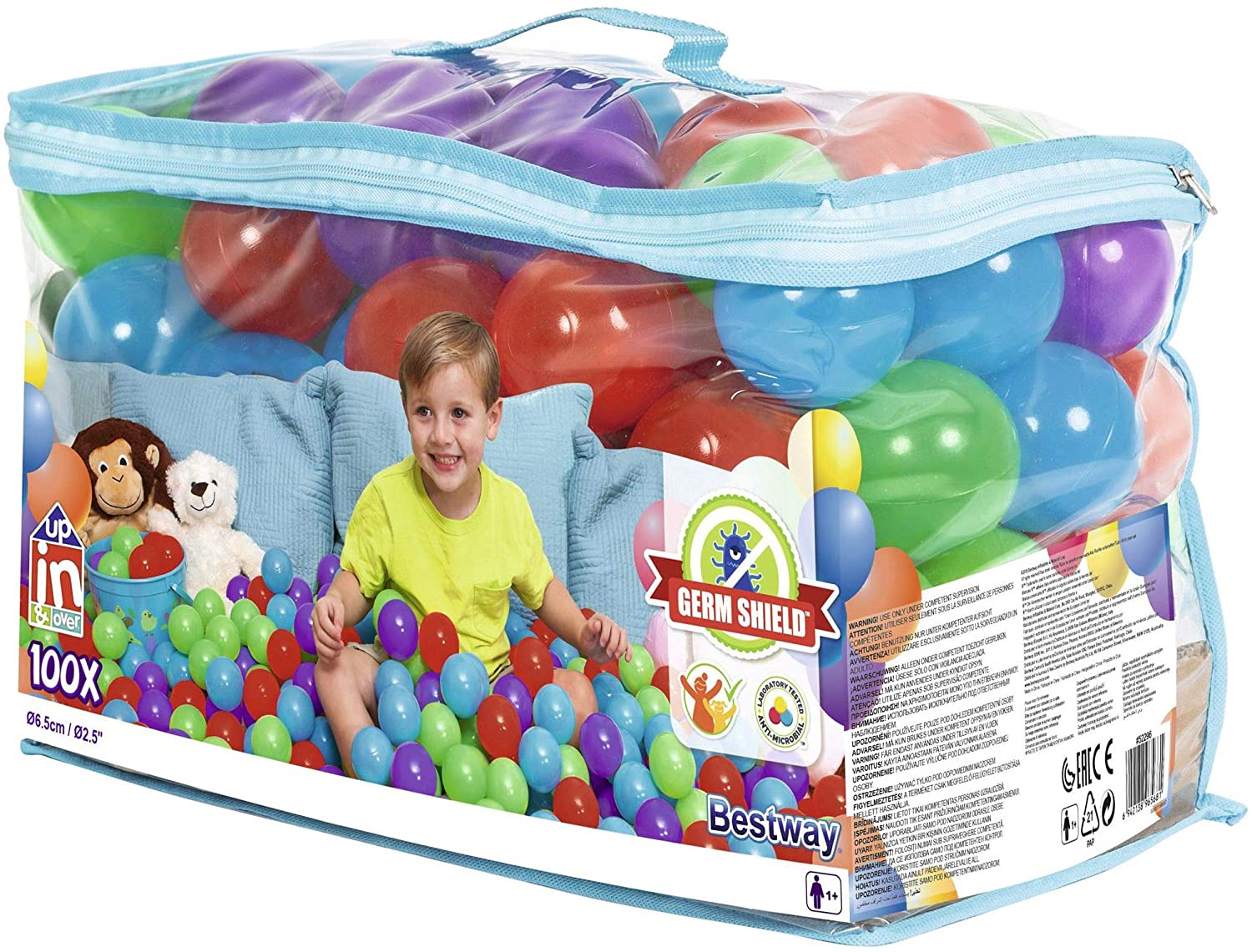 Buy Bestway Antimicrobial 100 Play Balls With Germshield | Yallatoys.com