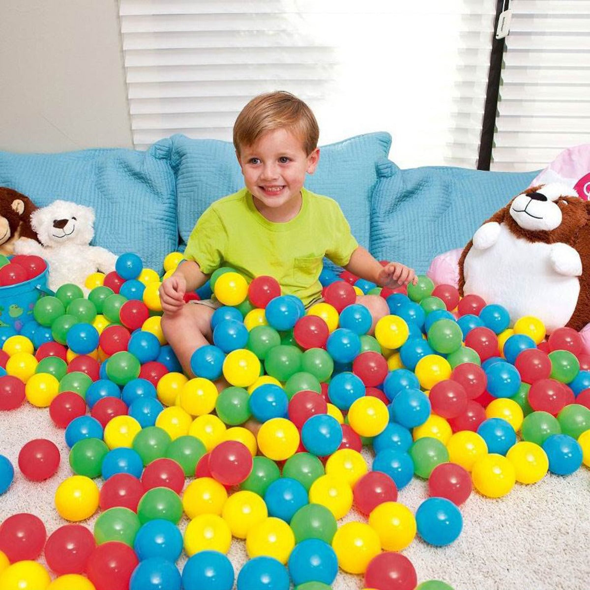 Buy Bestway Small Plastic Multi-Color Play Pit 250 Balls | Yallatoys.com