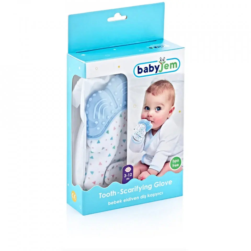 Babyjem Baby Tooth Scarifying Gloves Butterfly Blue 3 Months+ Babyjem Yallatoys