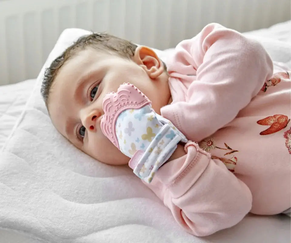 Babyjem Baby Tooth Scarifying Gloves Butterfly Pink 3 Months+ Babyjem Yallatoys