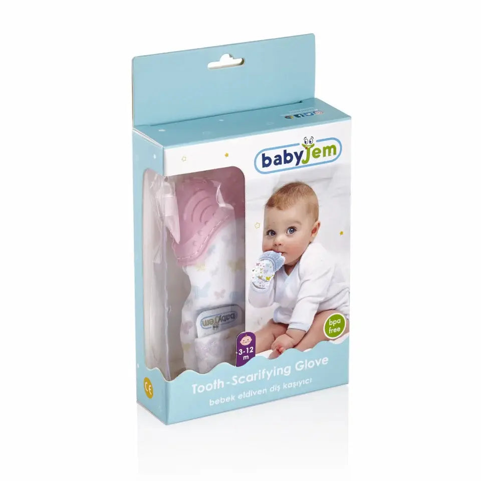 Babyjem Baby Tooth Scarifying Gloves Butterfly Pink 3 Months+ Babyjem Yallatoys