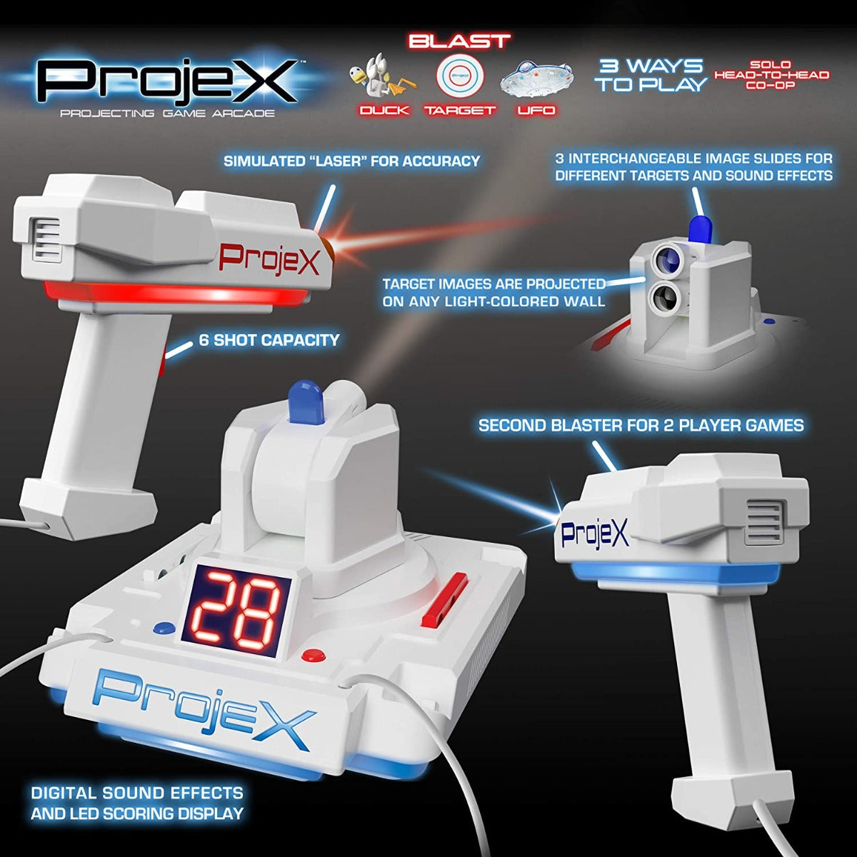 Buy Laser X Projex Projection Game Arcade Battery Operated | Yallatoys.com