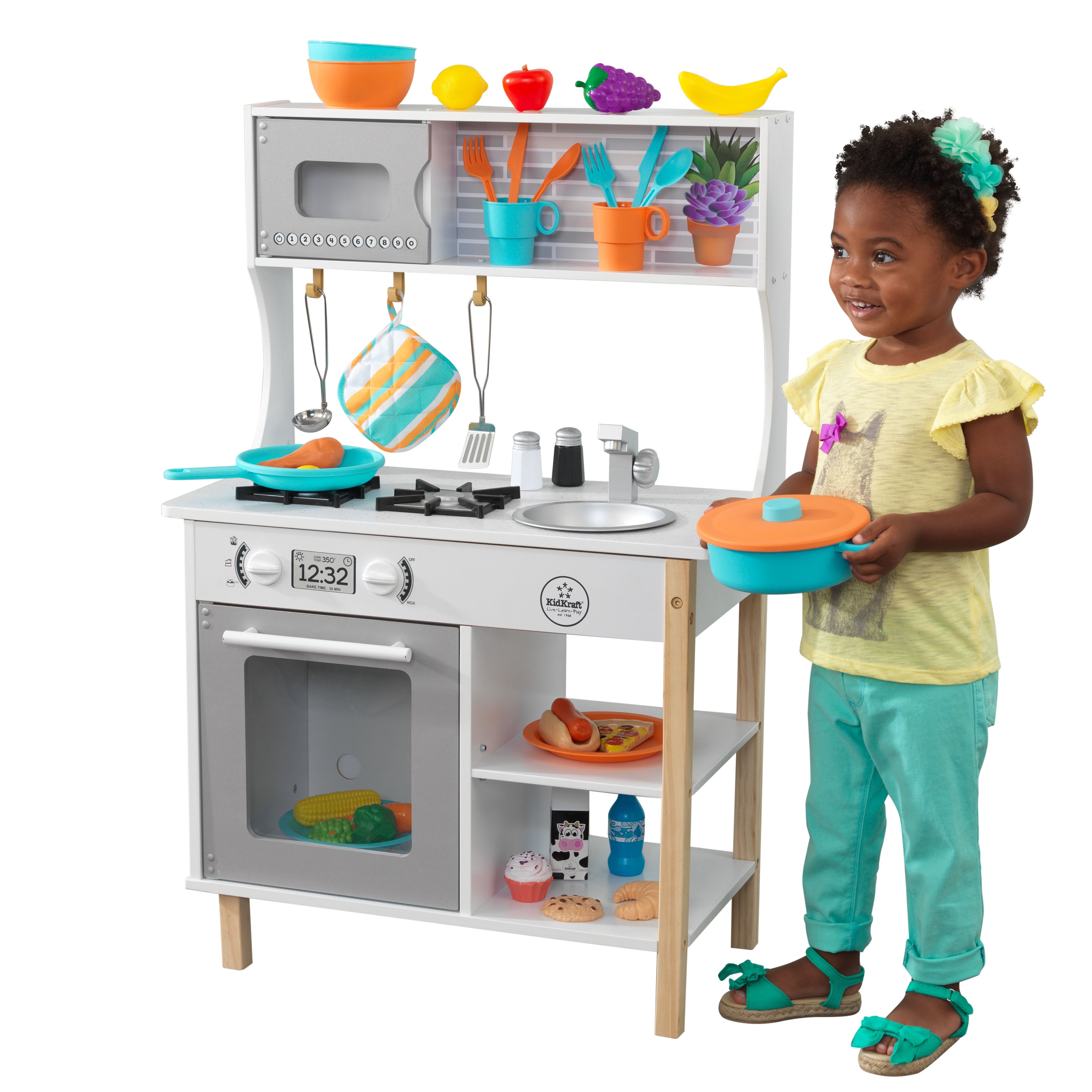 Buy Kidkraft All Time Play Wooden Pretend Play Toy Kitchen for Kids with Role Play Accessories Included | Yallatoys.com