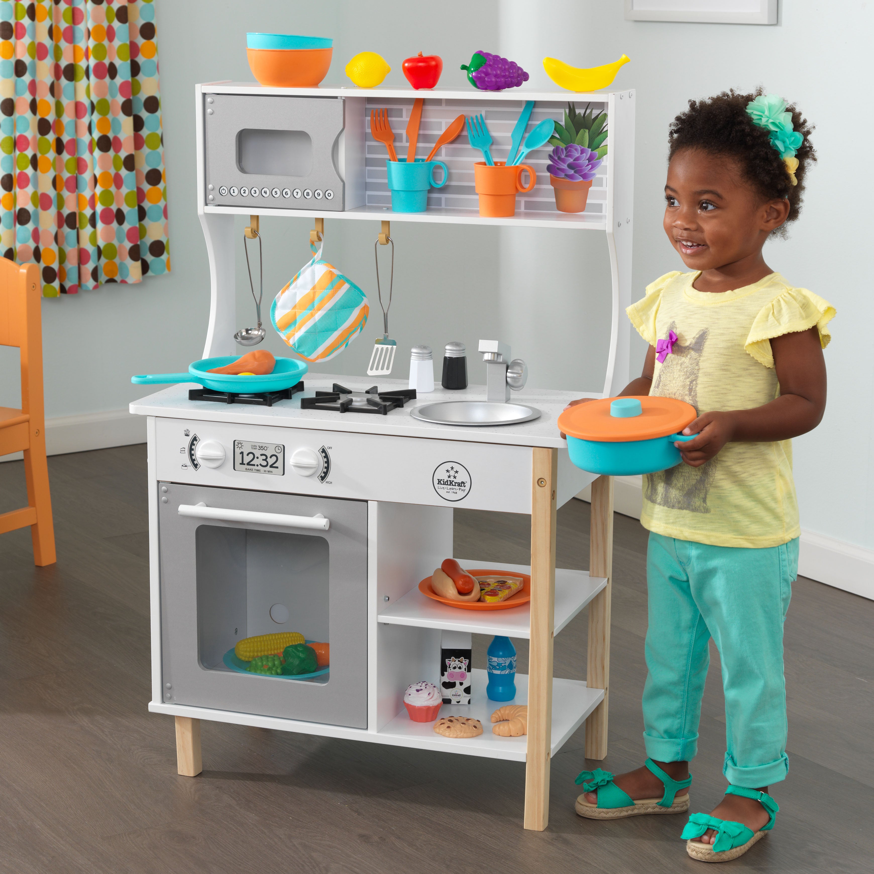 Buy Kidkraft All Time Play Wooden Pretend Play Toy Kitchen for Kids with Role Play Accessories Included | Yallatoys.com