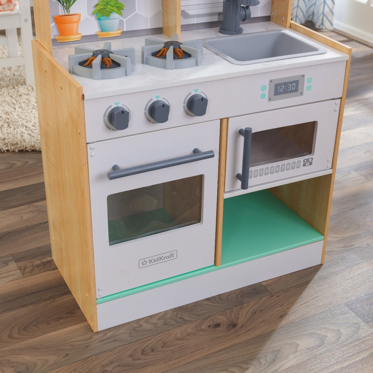 Buy Kidkraft Let`S Cook Wooden Play Kitchen Natural Color | Yallatoys.com