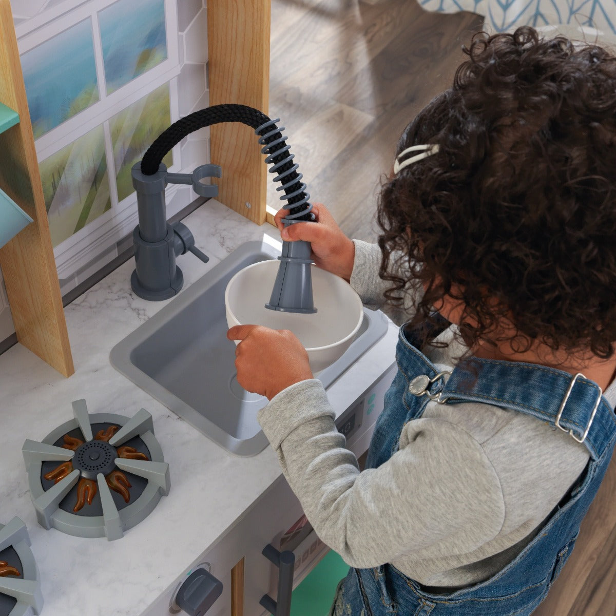 Buy Kidkraft Let`S Cook Wooden Play Kitchen Natural Color | Yallatoys.com