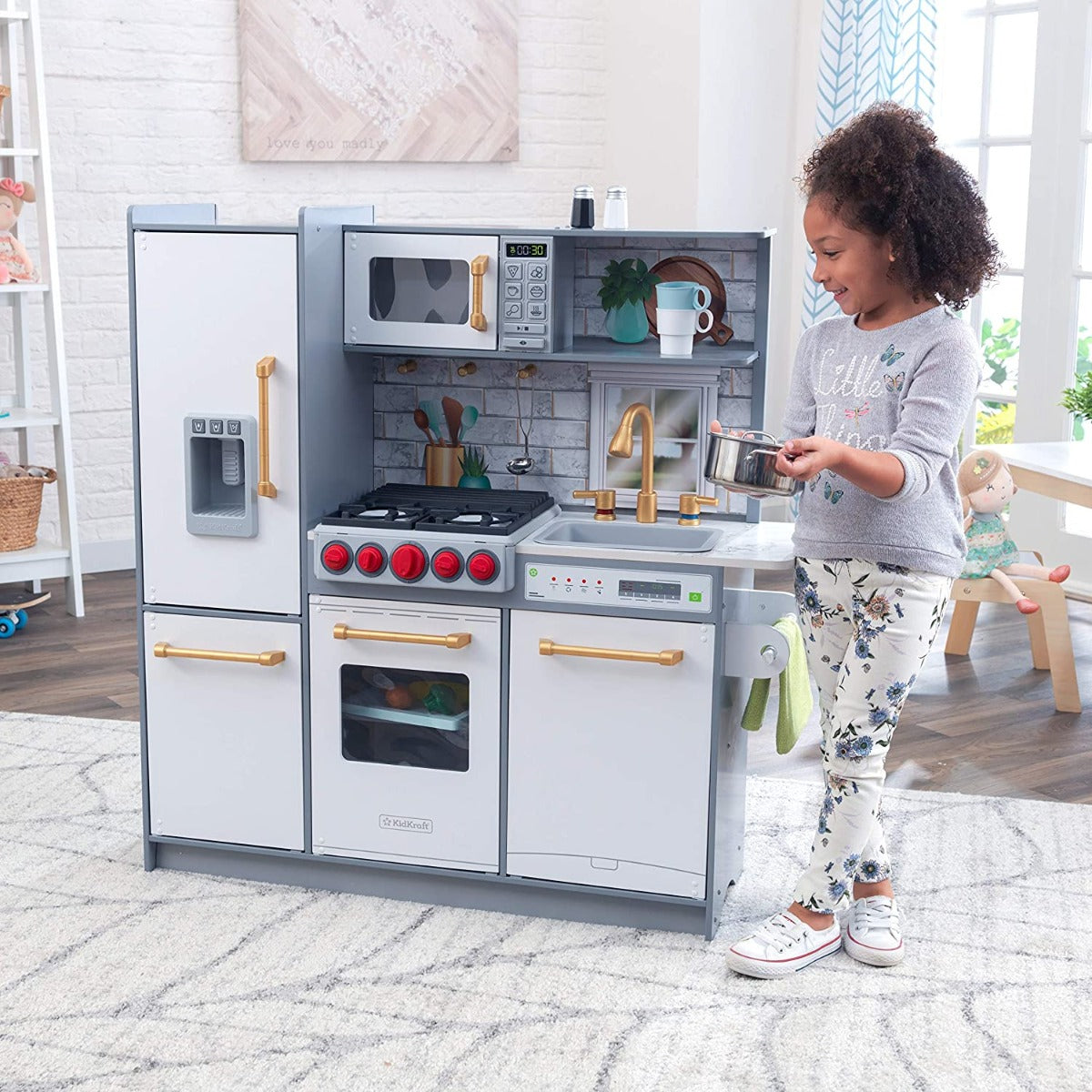 Buy Kidkraft Uptown Elite White Play Kitchen with Ez Kraft | Yallatoys.com