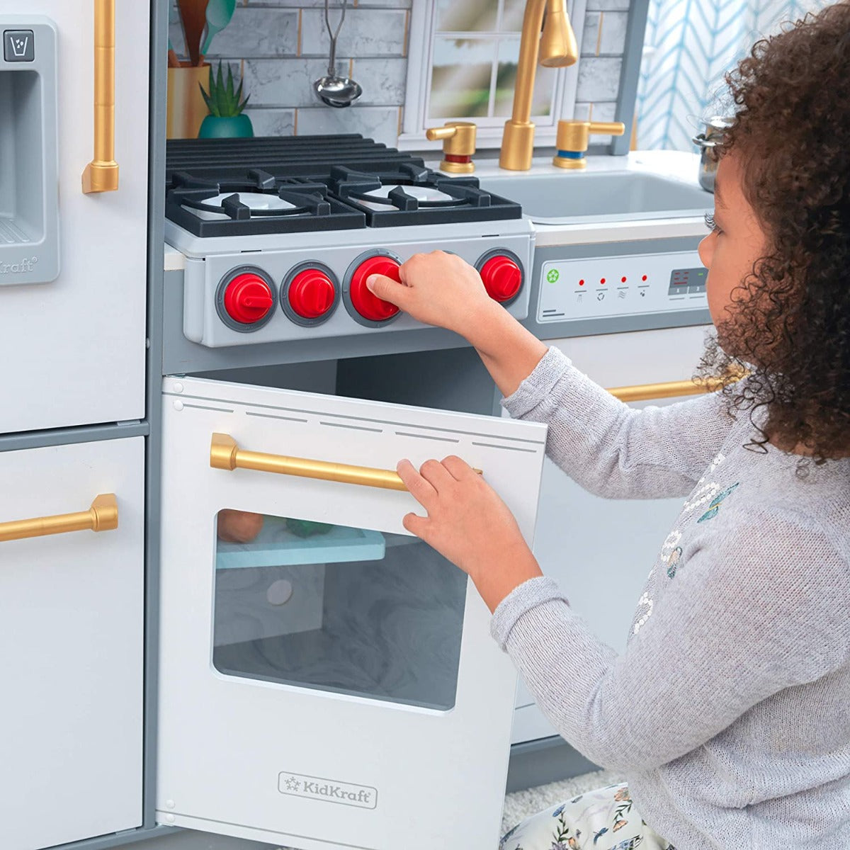 Buy Kidkraft Uptown Elite White Play Kitchen with Ez Kraft | Yallatoys.com