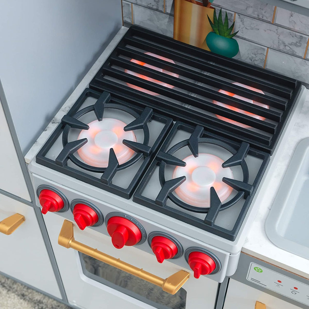 Buy Kidkraft Uptown Elite White Play Kitchen with Ez Kraft | Yallatoys.com