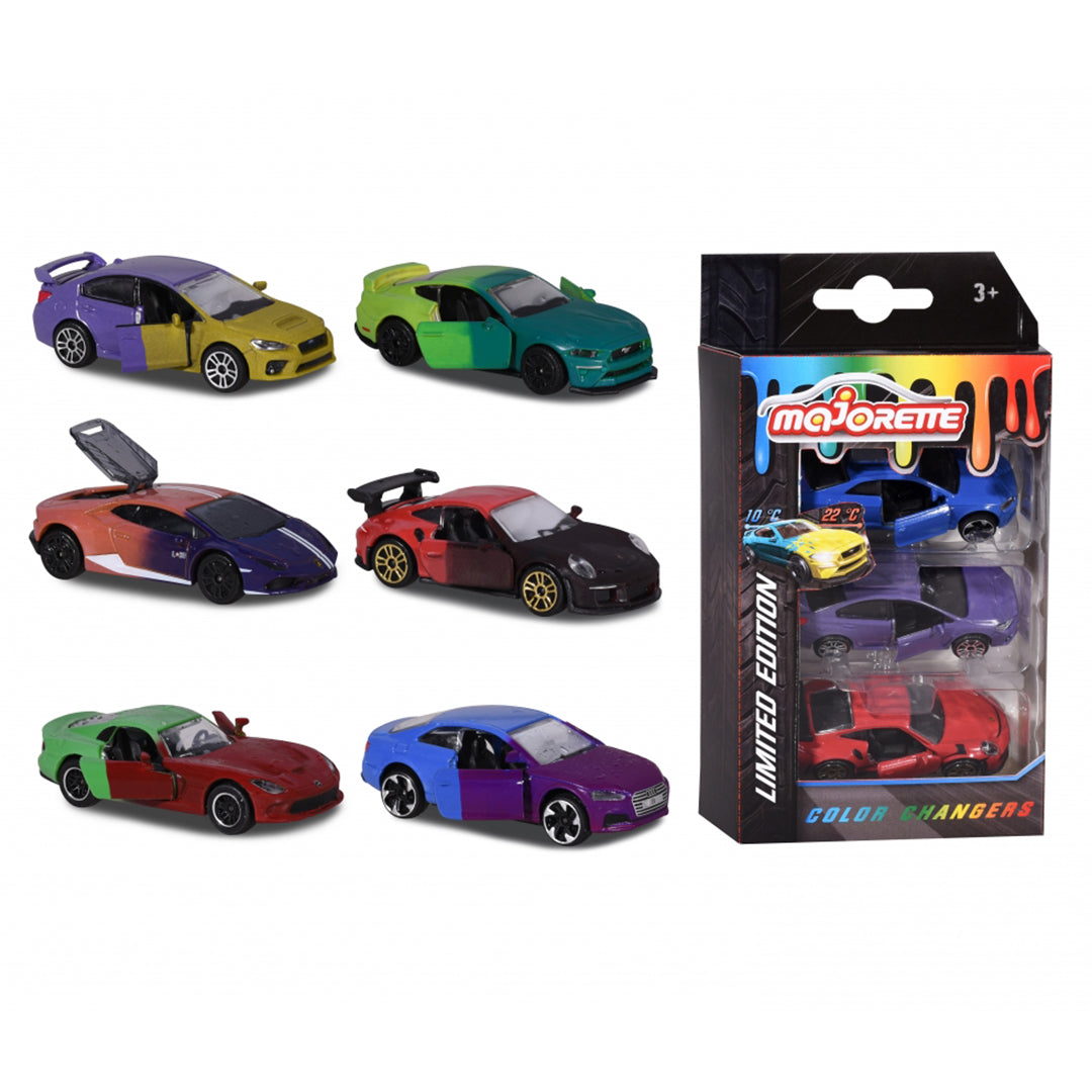 Buy Majorette Colour Changers Limited Edition Cars 3 pieces pack | Yallatoys.com