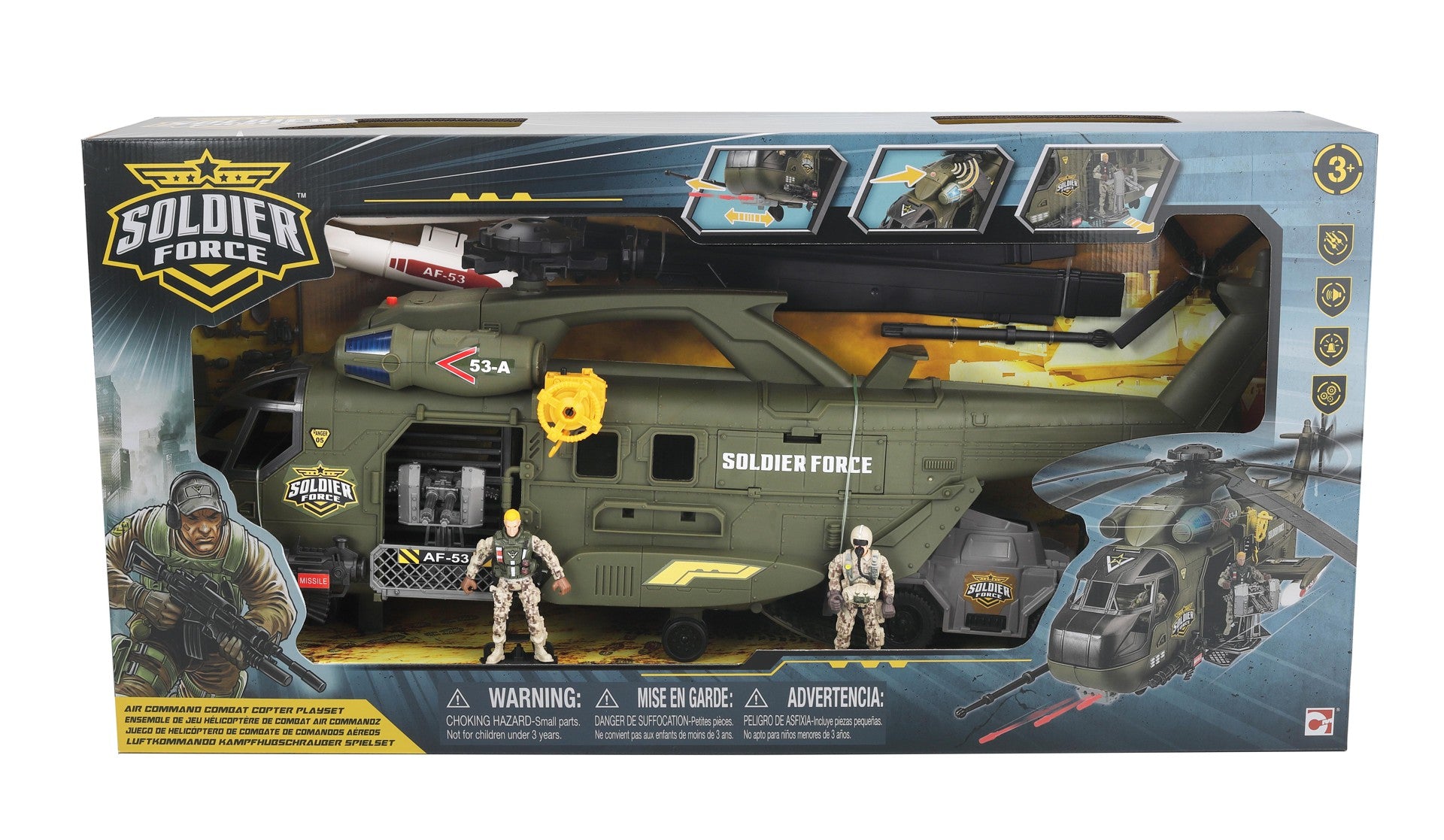 Buy Chap Mei Soldier Force Air Command Combat Copter Playset | Yallatoys.com