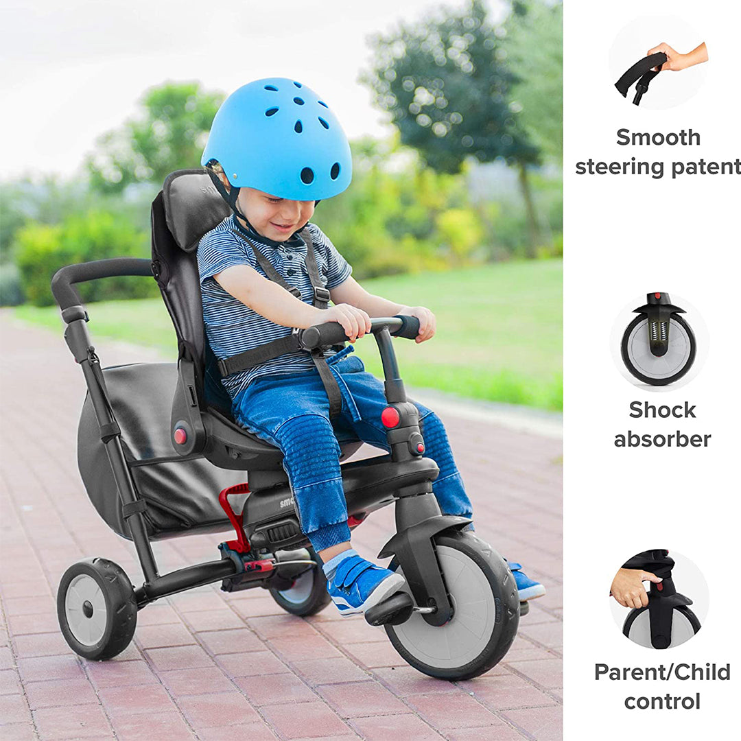 Buy Smart Trike Urban Folding Baby Tricycle Black | Yallatoys.com