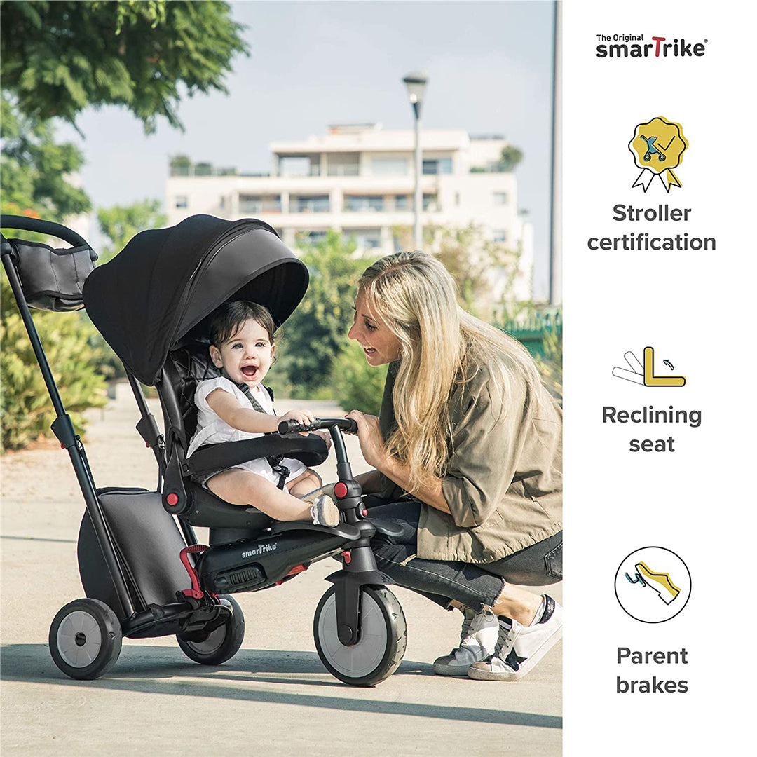 Buy Smart Trike Urban Folding Baby Tricycle Black | Yallatoys.com