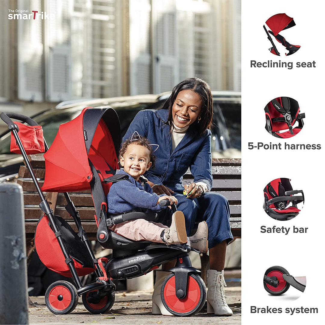 Buy Smart Trike Smartfold Folding Baby Tricycle Red | Yallatoys.com