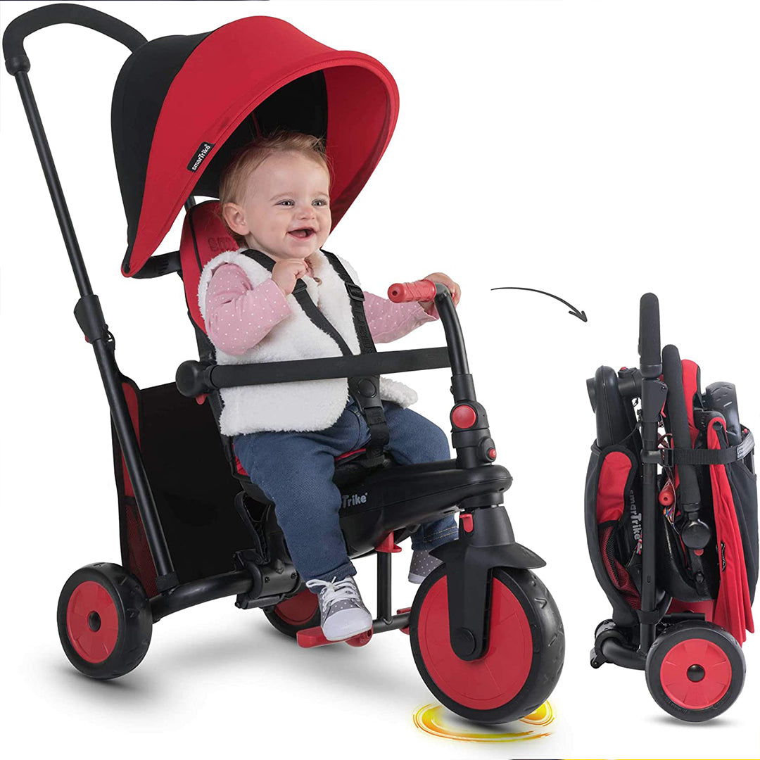 Buy Smart Trike Smartfold Folding Baby Tricycle Red | Yallatoys.com