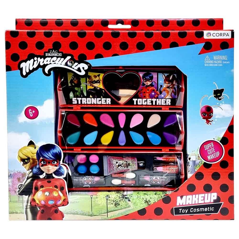 Buy Miraculous 3 Decks Rectangular Cosmetic Case | Yallatoys.com