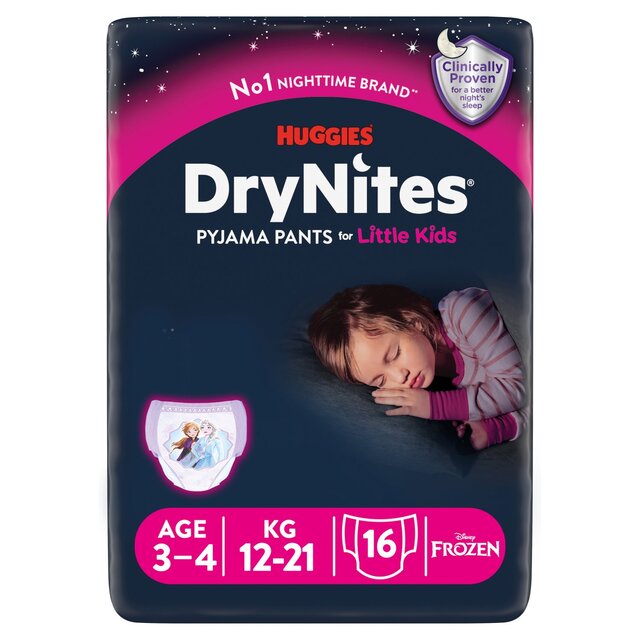 Huggies Drynites Pyjama Pants 12-21 KG - 3Y-4Y Girls Huggies Yallatoys