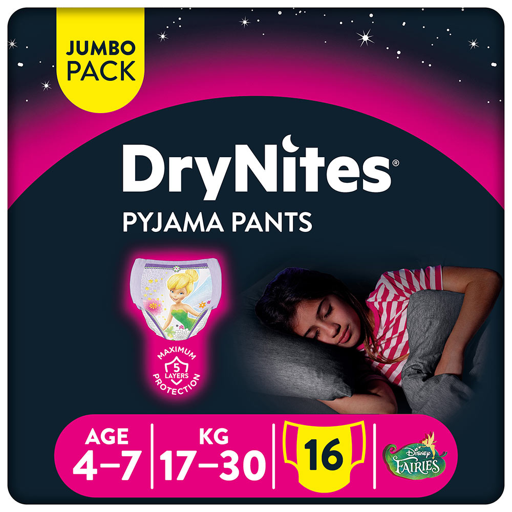 Huggies Drynites Pyjama Pants 17 30 Kg 4Y 7Y  Girls Huggies Yallatoys