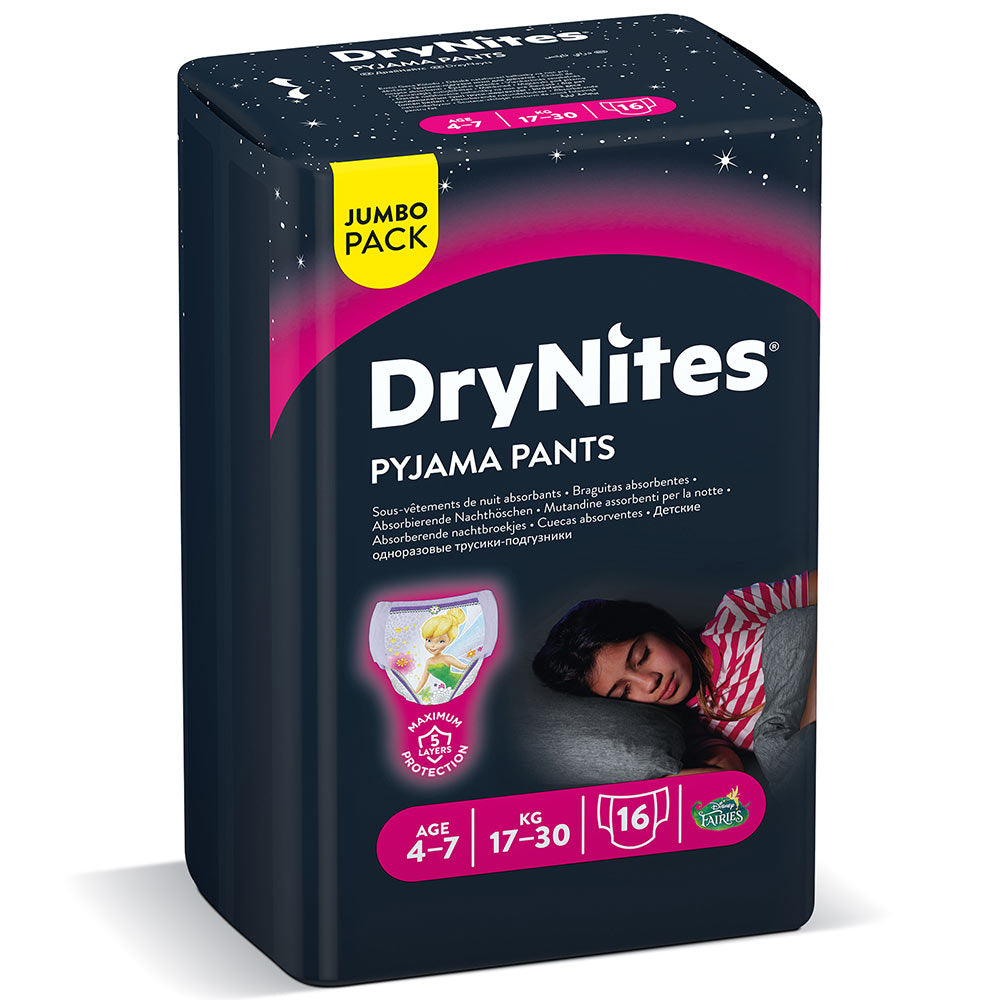 Huggies Drynites Pyjama Pants 17 30 Kg 4Y 7Y  Girls Huggies Yallatoys