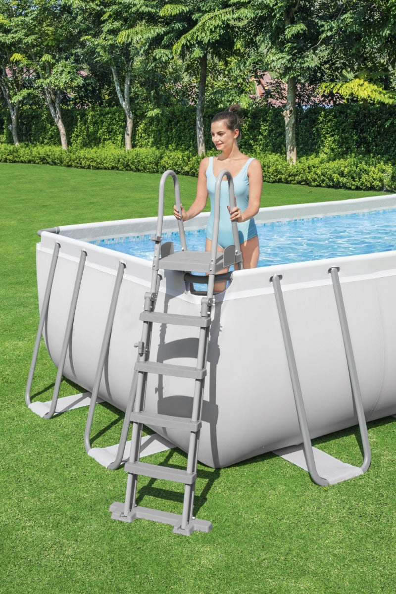 Buy Bestway Power Steel Rectangular Above Ground Pool 6.4m x 2.7m x 1.3m (Free Installation in 24hrs) | Yallatoys.com