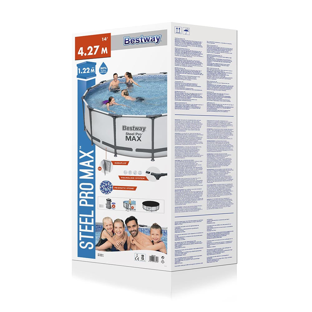 Buy Bestway Steel Promax Round Above Ground Pool 4.2m x 1.2m (Free Installation in 24hrs) | Yallatoys.com