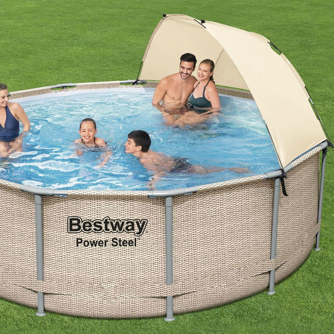 Buy Bestway Round Steel Promax Above Ground Swimming Pool Set 3.9m x 1.07m (Free Installation in 24hrs) | Yallatoys.com