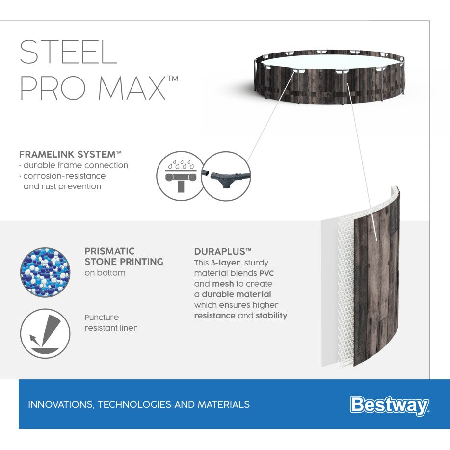 Buy Bestway Steel Promax Pool Set 3.6m x 1m (Free Installation in 24hrs) | Yallatoys.com