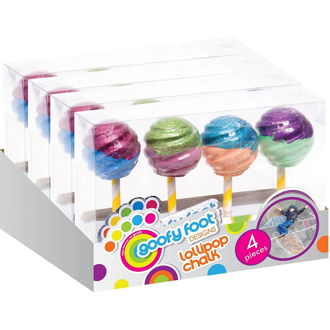Buy Goofy Foot Glitter Dipped Lollipop Chalk 4 Piece Pack | Yallatoys.com