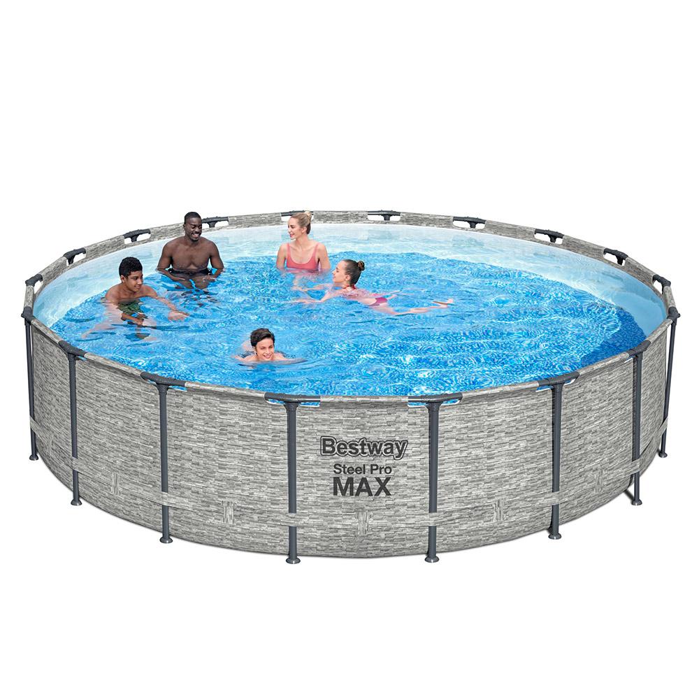 Buy Bestway Steel Promax Pool Set Round Above Ground Pool 5.4m x 1.22m (Free Installation in 24hrs) | Yallatoys.com