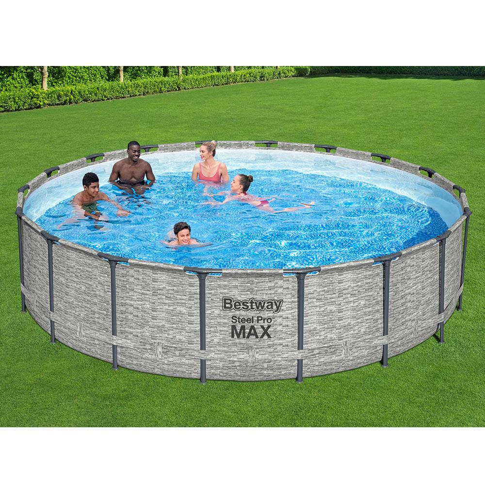 Buy Bestway Steel Promax Pool Set Round Above Ground Pool 5.4m x 1.22m (Free Installation in 24hrs) | Yallatoys.com