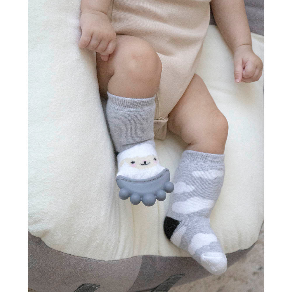 Babyjem Teether Sock Grey 3 12 Months Babyjem Yallatoys