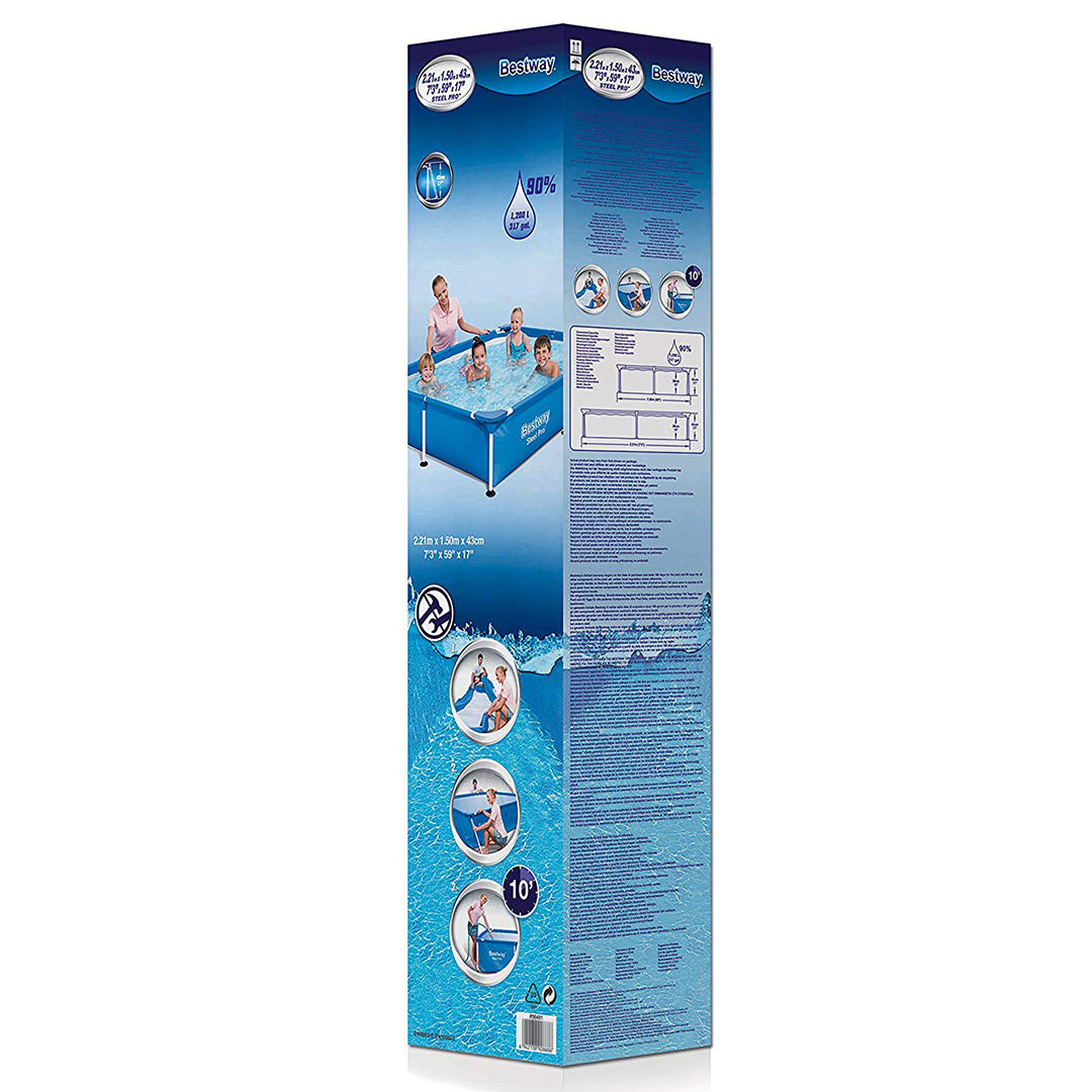 Buy Bestway Steel Pro Pool 2.2m x 1.5m x 0.43m (Free Installation in 24hrs) | Yallatoys.com