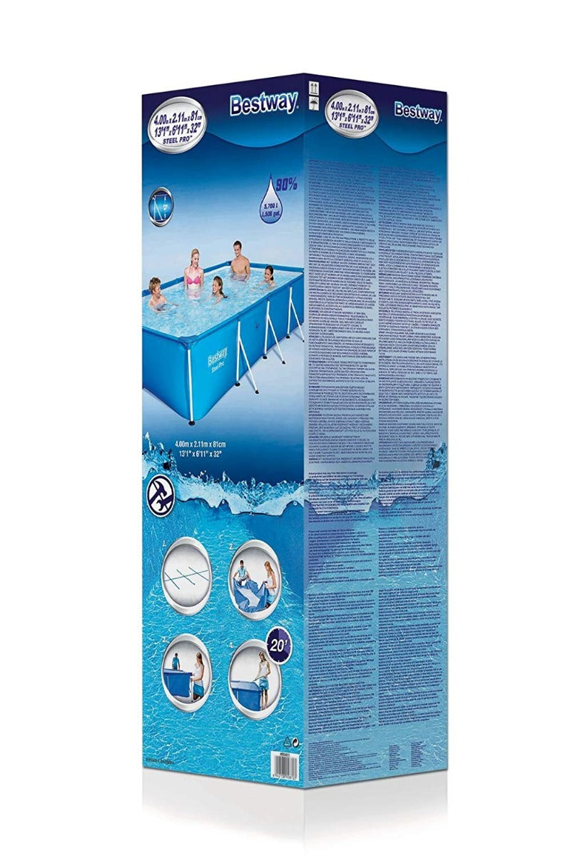 Buy Bestway Steel Pro Pool 4m x 2.1m x 0.81m  (Free Installation in 24hrs) | Yallatoys.com