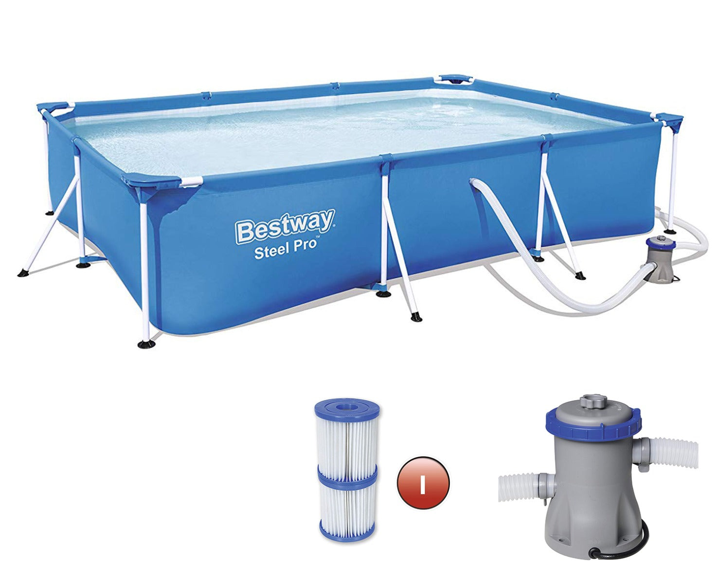 Buy Bestway Steel Pro Pool Set 3m x 2.01m x 0.66m (Free Installation in 24hrs) | Yallatoys.com
