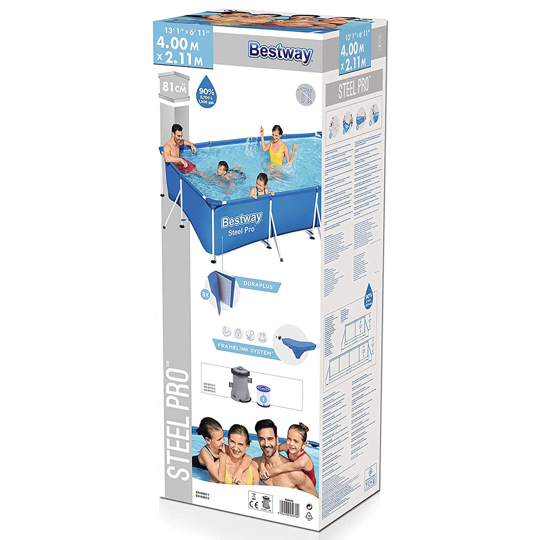 Buy Bestway Family Splash Frame Pool Set 4m x 2.1m x 0.81m (Free Installation in 24hrs) | Yallatoys.com