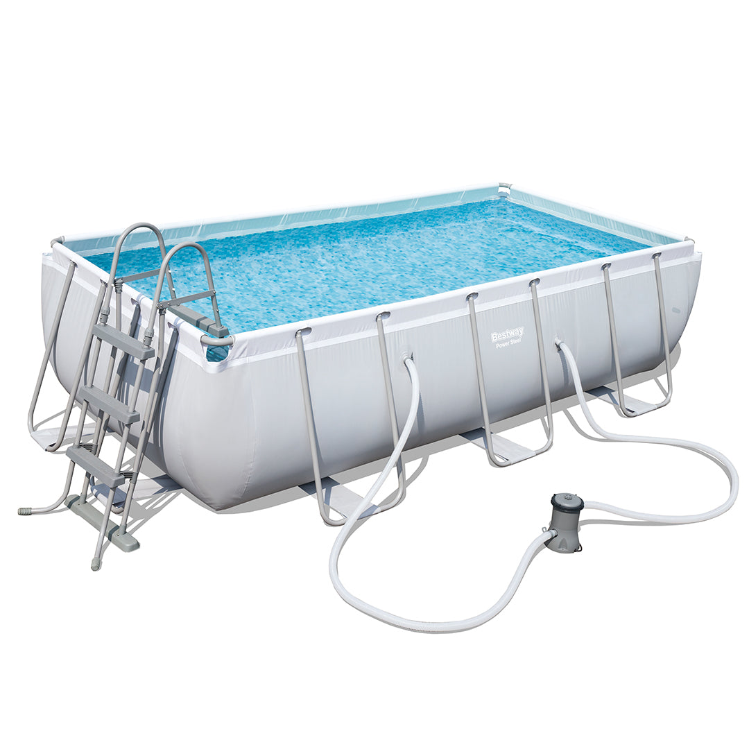 Buy Bestway Power Steel Rectangular Pool Set 4.04m x 2.01m x 1m (Free Installation in 24hrs) | Yallatoys.com