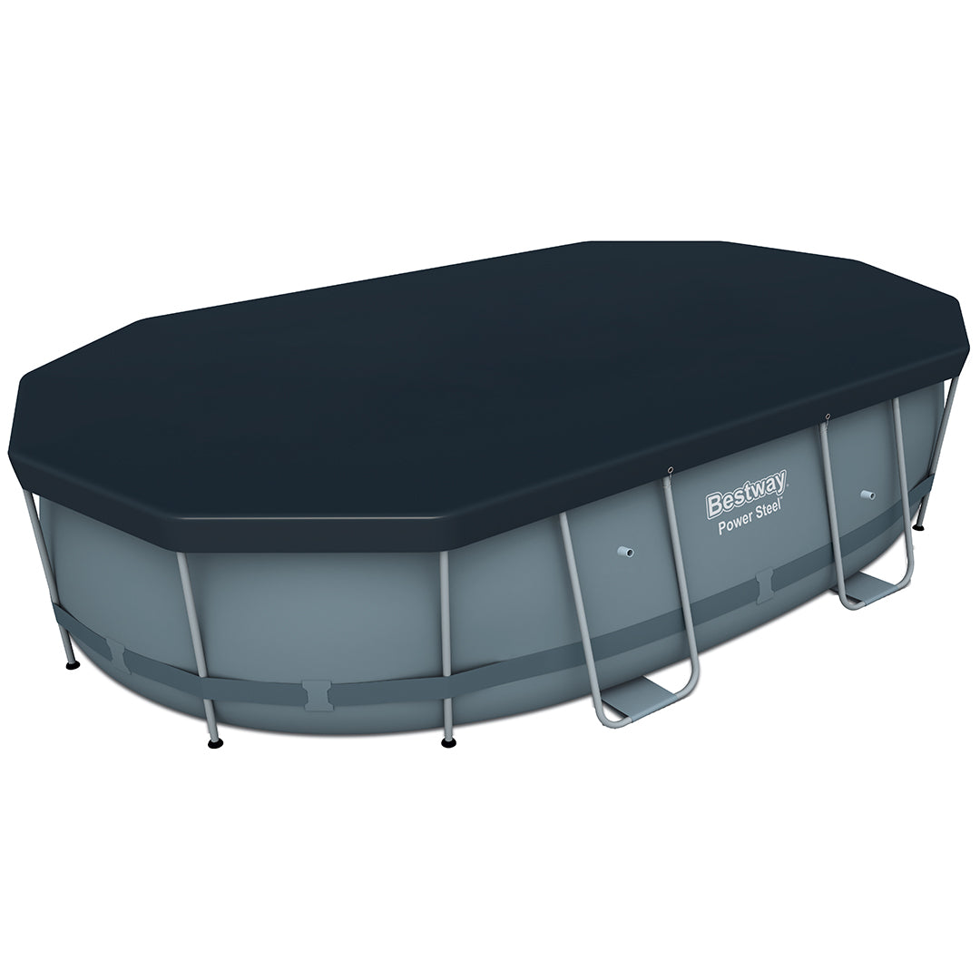 Buy Bestway Power Steel Oval Pool Set 4.88m x 3.05m x 1.07m (Free Installation in 24hrs) | Yallatoys.com